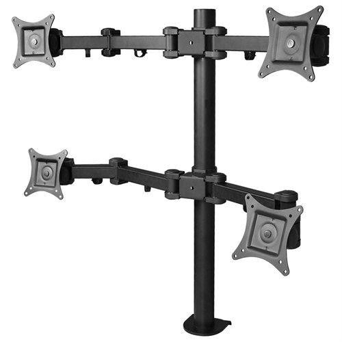 Siig, Inc. Monitor Desk Mount - Black - Articulating-full-motion Desktop Mount For Four Mon