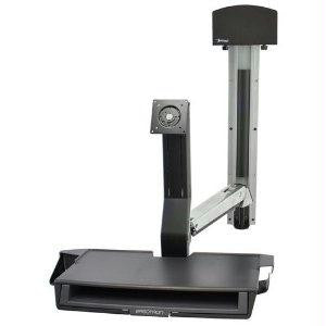 Ergotron Styleview Sit-stand Combo System With Worksurface, Small Black Cpu Holder