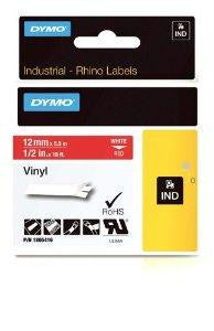 Dymo Rhino 1-2in Red Vinyl-12mm