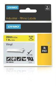 Dymo Rhino 1in Yellow Vinyl-24mm