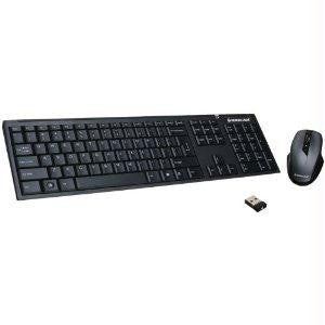 Iogear Long Range 2.4 Ghz Wireless Keyboard With Ergonomic 5 Button Mouse
