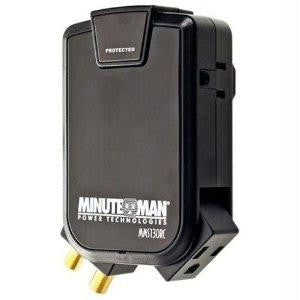 Minuteman Ups Wall Tap (3) Side-mounted Outlets 180 Joules Coax