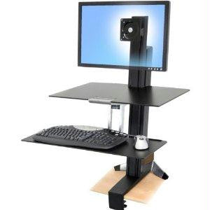 Ergotron Workfit-s Sit-stand Workstation For Mid-size Monitor, Hd, With Worksurface And L