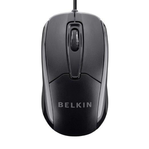 Belkin Components Wired Mouse, Ergnmic, Usb Plug-play, Brown Box