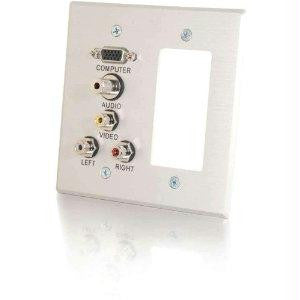C2g Double Gang Hd15 + 3.5mm + Rca Audio-video + Decora-style Cut-out Wall Plate - B