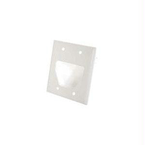 C2g Double Gang Recessed Low Voltage Cable Plate (white)