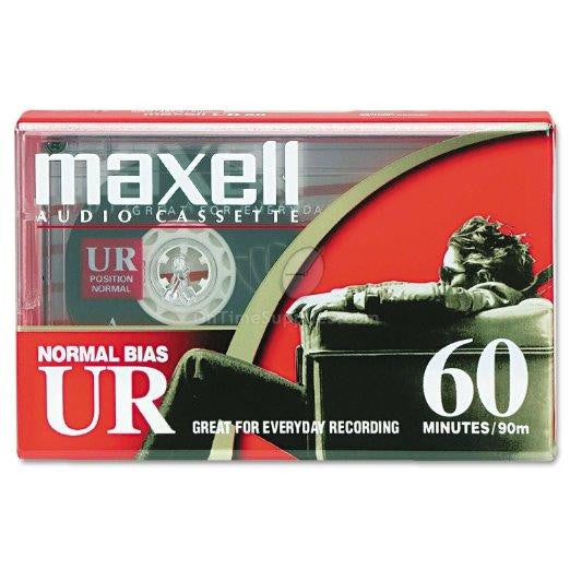 Maxell Normal Bias Ur-60  Blank Audio Cassette Tape  Case Qty = 100