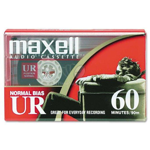 Maxell Normal Bias Ur-60  Blank Audio Cassette Tape  Case Qty = 100