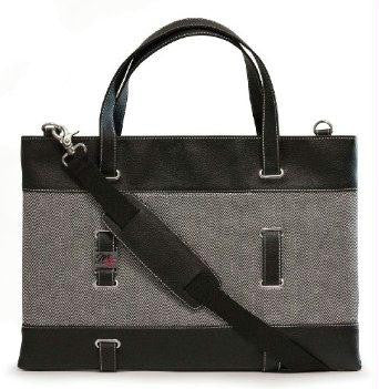 Mobile Edge Llc Mobile Edge - Herringbone Ultrabook Tote - 14.1in-15in Mac,blk-white  Herringbon