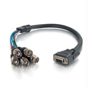 C2g 1.5ft Premium Vga Female To Rgbhv (5-bnc) Male Video Cable