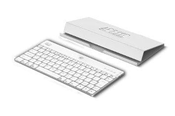 Adesso Adesso Campagno X Scissors-switch Aluminum White  Bluetooth Keyboard With Case S