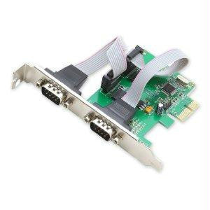 Syba Multimedia Inc Pcie 2x Port Serial Db9 Card, Wch Ch382