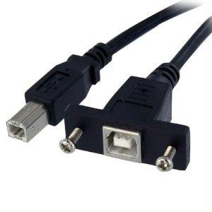 Startech 3 Ft Panel Mount Usb Cable B To B - F-m