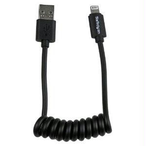 Startech 0.3m (1ft) Coiled Black Apple 8-pin Lightning Connector To Usb Cable For Iphone
