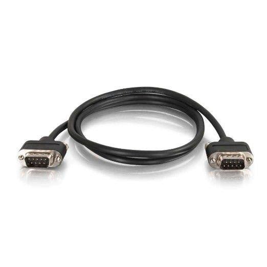 C2g 10ft Serial Rs232 Db9 Null Modem Cable With Low Profile Connectors M-m - In-wall