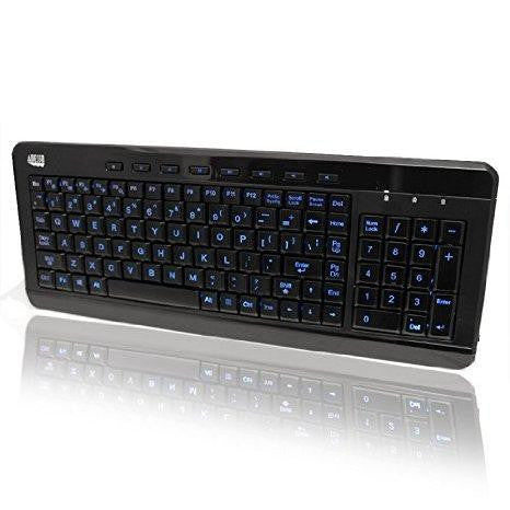 Adesso Adesso Slimtouch 120 - 3-color Illuminated Compact Multimedia Keyboard
