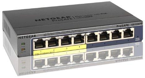 Netgear Prosafe 8-port Gigabit Plus Switch 4 X 10-100-1000 (poe) + 4 X 10-100-1000
