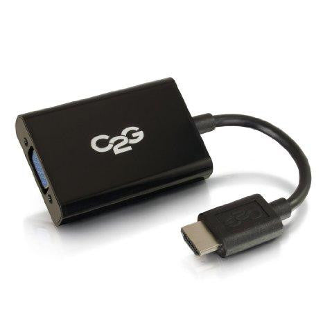 C2g Hdmi To Vga Dongle W-power + 3.5mm Audio