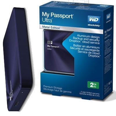 Western Digital My Passport Ultra Metal Edition 2tb Blue-black Premium Storage With Style