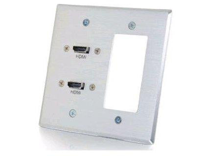 C2g Complete An In-wall Hdmi Cabling Installation With This Wall Plate Featuring Fle