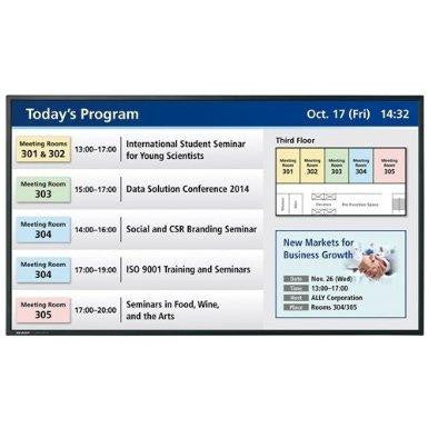 Sharp Electronics Corporation 55inwide-1920x1080-led-500cd-m-screen Dimension-analog Rrb And Digit