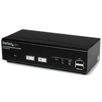 Startech 2 Port Usb Vga Kvm Switch With Ddm Fast Switching Technology And Cables