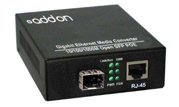 Add-on-computer Peripherals, L Addon 10-100-1000base-tx(rj-45) To Open Sfp Port Poe Media Converte