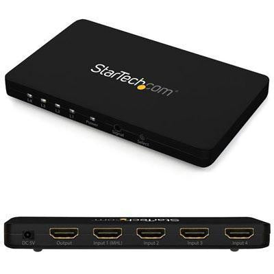 Startech Switch Between Four Hdmi Sources On A Single Hdmi Display, With Support For Mhl