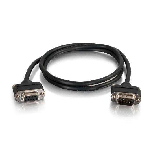 C2g 15ft Serial Rs232 Db9 Cable With Low Profile Connectors M-f - In-wall Cmg-rated