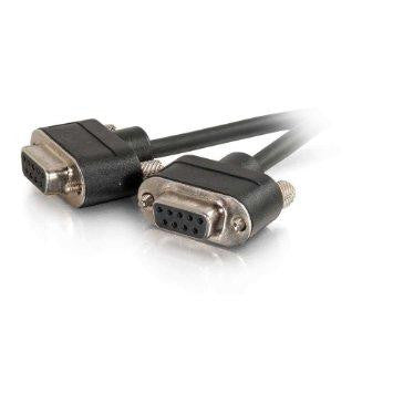 C2g 12ft Serial Rs232 Db9 Cable With Low Profile Connectors F-f - In-wall Cmg-rated