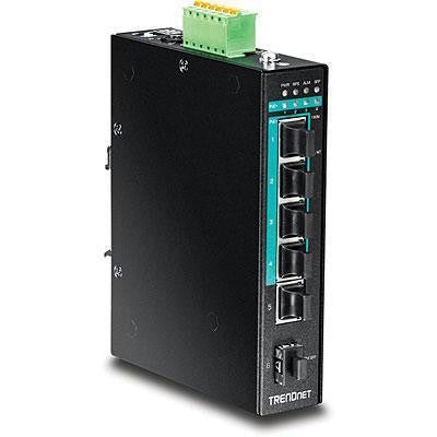 Trendnet Inc 5-port Hardened Industrial Gigabit Poe+din-rail Switch+3-year Limited Warranty