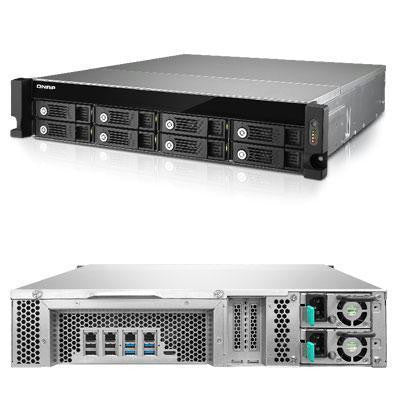 Qnap Inc Qnap 2u 8-bay Iscsi Nas, Intel Core I3 3.5ghz Dual Core, 4gb Ram, 4lan, 10g-read