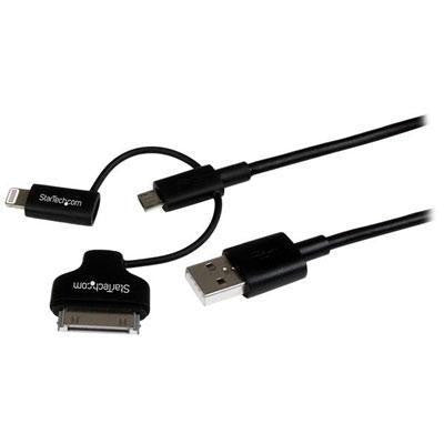Startech Charge Or Sync A Micro Usb, Iphone, Ipod Or Ipad Device Using A Single Cable - C