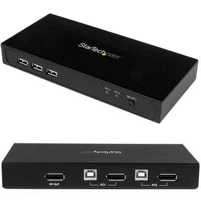 Startech Control Two Displayport, Usb-equipped Pcs With A Single Monitor, Keyboard And Mo