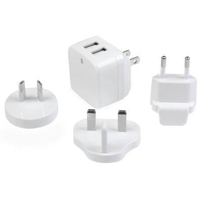 Startech Dual-port Usb Wall Charger - International Travel - 17w-3.4a - White