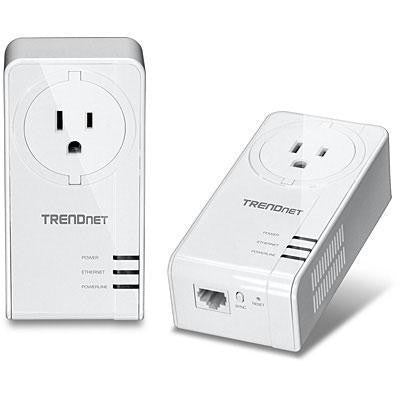 Trendnet Inc Powerline 1200 Av2 Adapter Kit With Built-in Outlet+ 3 Year Limited Warranty