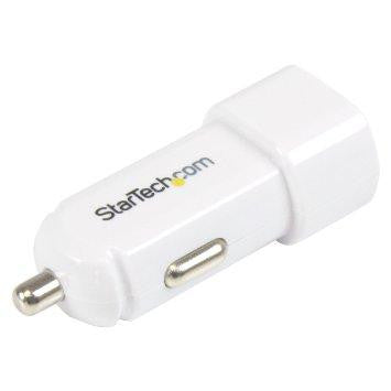 Startech Dual-port Usb Car Charger - 17w-3.4a - White,charge Your Tablet And Your Cell Ph