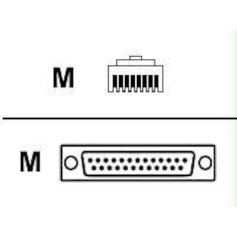 Digi International Serial Cable - Db-25 - Male - Rj-45 - Male - 4 Ft