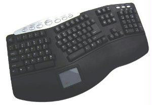 Adesso Tru-form Pro 308 - Contoured Ergonomic Keyboard With Built-in Touchpad (ps-2)