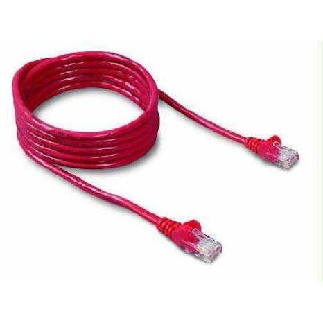 Belkin Components 1ft Cat5e Snagless Patch Cable, Utp, Red Pvc Jacket, 24awg, T568b, 50 Micron, Go
