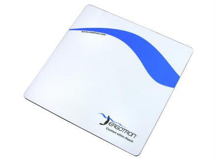 Ergotron Mouse Pad - White-blue And Logo;durable Lexan Surface